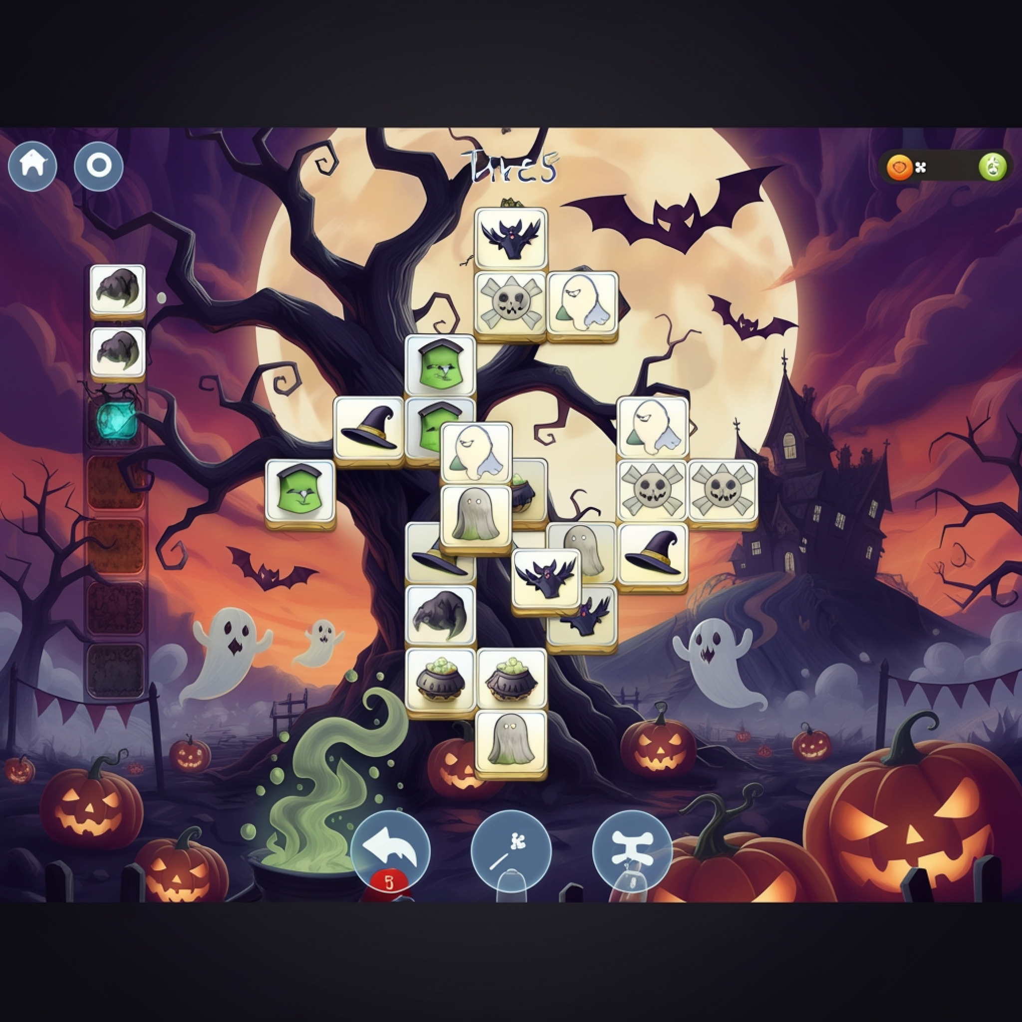 The Three Tiles in the Halloween World