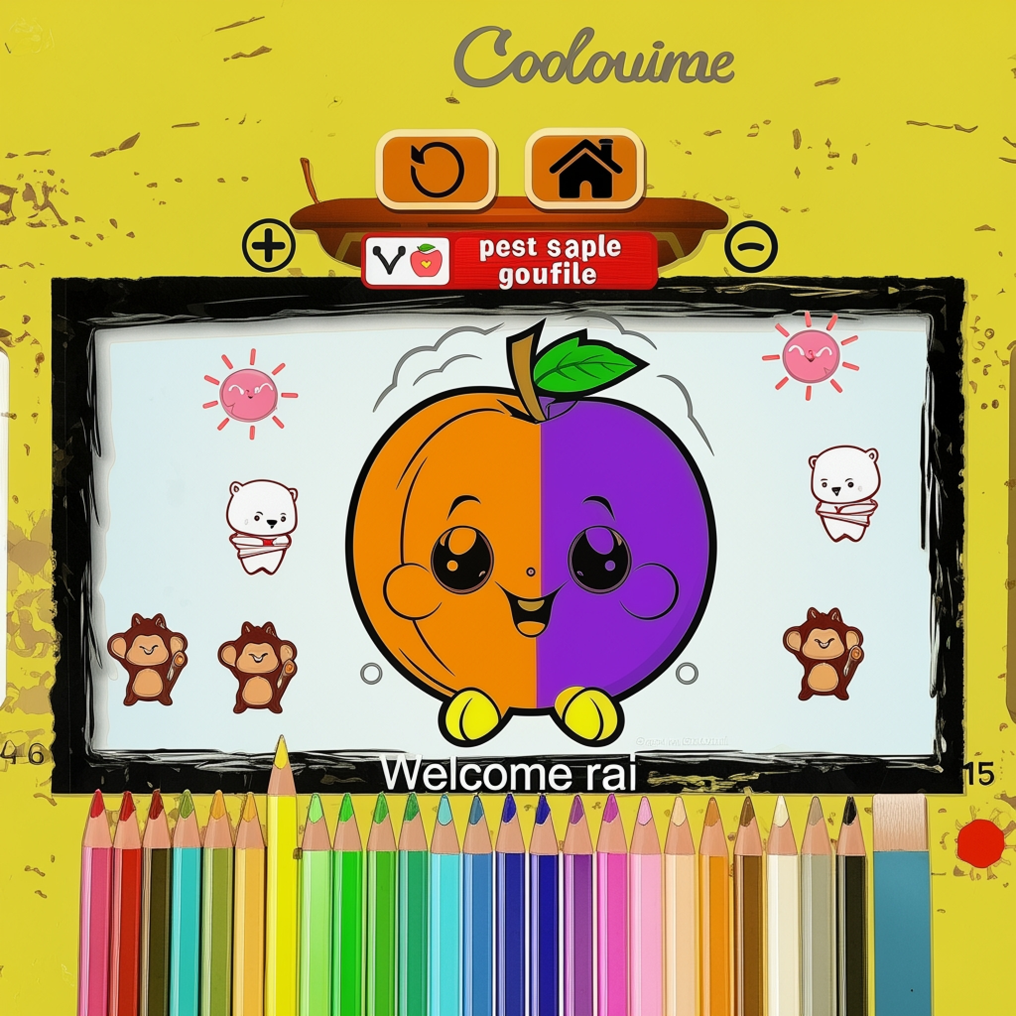 Easy Apple Coloring Book